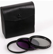 Zestaw filtrów fotograficznych CPL, UV, FLD 62 mm + etui