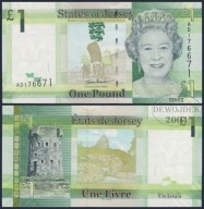 BNE - JERSEY 1 Funt 2010 AD 176 671 # P32a # RADAR # UNC