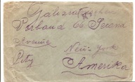 SAMBOR -NEW YORK -koperta -obieg 1919 rok znaczki
