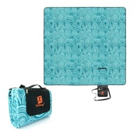 MATA PLAŻOWA PIKNIKOWA KOC Z UCHWYTEM DUŻY Z IZOLACJĄ TURYSTYCZNY PRZENOŚNY