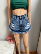 Nowe spodenki jeansowe wysoki stan Shein S