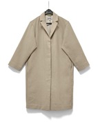 Płaszcz Wiosna Jesień Długi Bawełna Len Beżowy Weekday |R. S