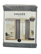 Smukee Zasłony welwetowe na przelotkach 2szt 140x250cm Szare