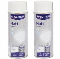 2x Farba w sprayu Spectrum 400 ml matowa biała
