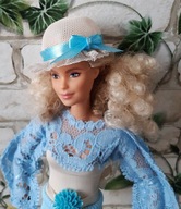Niebieski zestaw ciuszków ubranek dla lalki typu Barbie
