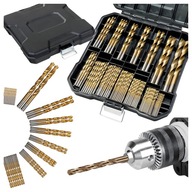 ZESTAW 99 WIERTEŁ DO METALU DREWNA WIERTŁA TYTANOWE UNIWERSALNE 1,5MM-10MM