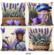 Poszewki na poduszki 4 sztuki 45x45cm lawenda 45294
