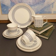 Zestaw porcelany Royal Doulton "Counterpoint" dla dwojga – porcelana kostna