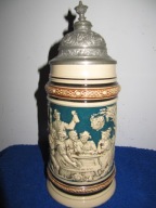 Stary 1L Ceramiczny Kufel Karczmiakok ok,1900r -43-
