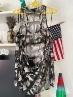 2 TOPSHOP BLUZKA TUNIKA PĘKNIĘCIE PLECY MGIEŁKA