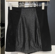 1 Czarna spódnica półhalka Ann Summers modelująca z srebrną nitką siatka