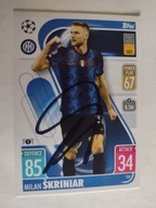 Karta topps match attax autograf Inter Skriniar Champions League