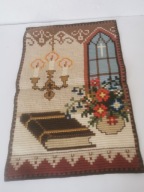 VINTAGE KILIM MAKATKA HAFTOWANA DO POWIESZENIA SKANDYNAWSKA ORYGINALNA