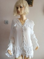 GUSTAV BLUZKA koszula swobodna z falbanami 40