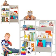 REGAŁ DLA DZIECI SEGREGATOR NA KSIĄŻKI BIAŁY DO POKOJU SZAFKA BIBLOTECZKA