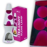 LAMPA LAWA NA ŚWIECZKĘ FISURA RÓŻOWA BEZPRZEWODOWA + 3x ŚWIECZKI GRATIS