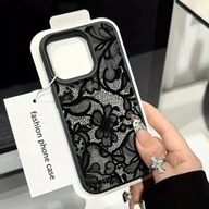 Etui na telefon z czarnym wzorem koronki do iPhone
