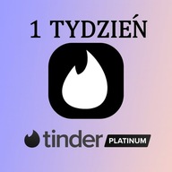 TINDER PLATINUM 1 TYDZIEŃ 7 DNI / KARTA PODARUNKOWA / KLUCZ VPN