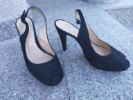 UNISA nr 39-40 eleganckie i wygodne czarne czółenka na platformie skóra