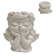 OSŁONKA DONICZKA DEKORACYJNA ZAMYŚLONA DZIEWCZYNKA NA KWIATY PREZENT KOLORY