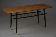 Skandynawski stolik kawowy Mid Century – teak, palisander, mosiądz lata 60