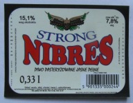 ETYKIETA PIWO JASNE PEŁNE NIBRES STRONG BROWAR KONSTANCIN