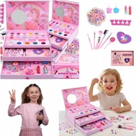 KUFEREK ZESTAW DO MAKIJAZU DLA DZIECI DZIEWCZYNKI KOSMETYKI WALIZKA MAKE UP