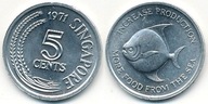 Singapur 5 Cents - 1971r FAO ... Monety