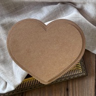 Baza w kształcie serca – zestaw kraft + 3 wzorniki – handmade kartka