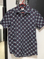 Z Koszula Next granat biel burgund oryginalne koła i okręgi M