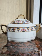 CUKIERNICA MODEL LWÓW DEKORACJA RAJSKIE PTAKI ĆMIELÓW LATA 30-TE