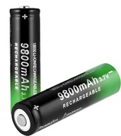 2x AKUMULATOR 18650 POJEMNOŚĆ 9800mAh Li-ion BATERIA LATARKI PDR