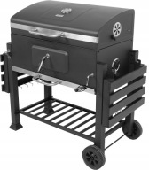 GRILL WĘGLOWY OGRODOWY LUND XXL ŻELIWNY RUSZT 78X42.5CM Czarny
