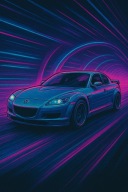 Plakat Motoryzacyjny Mazda RX-8 A4 (21 x 29,7 cm)