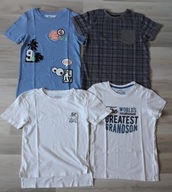 Bluzka krótki rękaw 4szt. zestaw 128cm