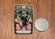 Pin przypinka Tarot The black cat Czarny kot