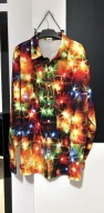 12 Koszula imprezowa świat kolorowych sztucznych ogni delikatny materiał XL