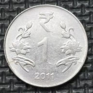 *INDIE [1927]*1 rupia 2011 Republika Indii *Lwia Stolica Ashoki kwiat Lotos