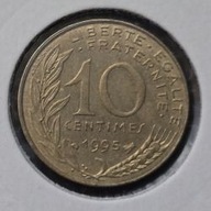 *FRANCJA [0113]*10 centymów CENTIMES 1995 Piąta Republika, Marianna Rośliny