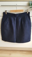 elegancka SPÓDNICA połysk granatowa ______ 38 M