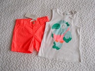 TEX spodenki pomarańcz bluzka nowe roz 92-98