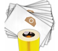 10x WORKI DO ODKURZACZA KARCHER WD3 WOREK WD 3 WD WD 6 SE 4001 Plus FILTR