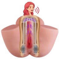 Masturbator Mechaniczny Pochwa Elektronicznie Ssa Uciska Penisa Wibruje