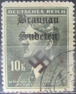 Protektorat stary znaczek z nadrukiem Sudety (2/13