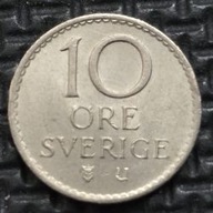 *SZWECJA [0072]*10 ore 1968 (SVERIGE) Król Gustaw VI Adolf Korona, Monogram