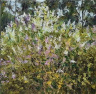 Bzy" obraz olejny na płótnie 30x30cm , oryginał Garncarek Al,,,