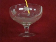 STARA szklana z szlifem cukiernica pucharek