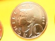 3A-32 Austria 2000 10 szylingów schilling z zestawu menniczego