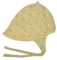 Czapka dziecięca niemowlęca wiązana z daszkiem