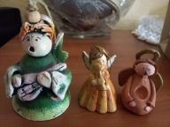 ANIOŁKI GLINIANE - DZWONECZKI NA CHIONKĘ, ŚWIĘTA